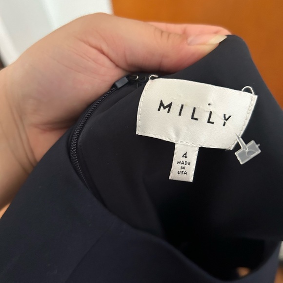 MILLY NAVY BLUE CUT OUT MINI DRESS - Picture 4 of 5